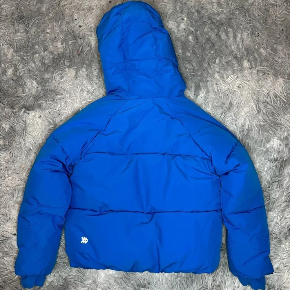 All In Motion Boys Puffer Hooded Jacket - Blue Size Extra Small (4/5) NWT